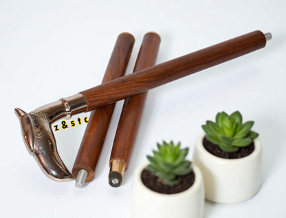 Solid Wood Walking Stick – Elegant Cane for Gentlemen & Ladies