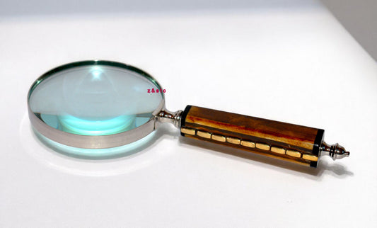 Handcrafted Brass Magnifying Glass Professional Handheld Reading Tool