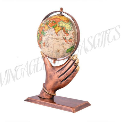 Decorative Metal Globe Table Top Showpiece Home Office Desk Decor Gift Iron Glob