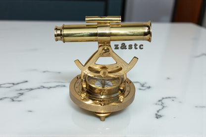 Vintage Brass Alidade Compass – Nautical Navigation Tool & Display Item