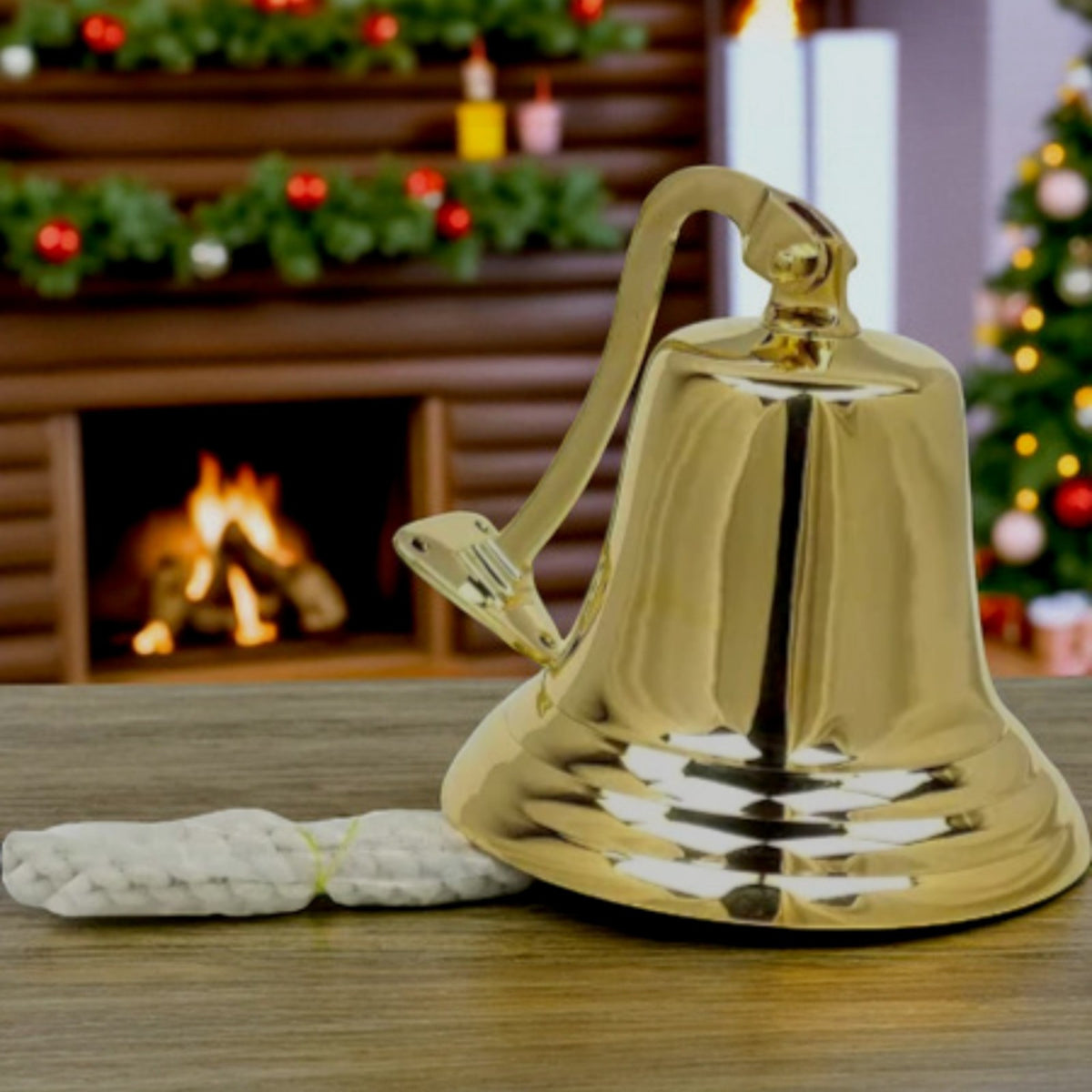 Custom engraved Brass Ship Bell Vintage Wall Mounted Doorbell | Solid Brass