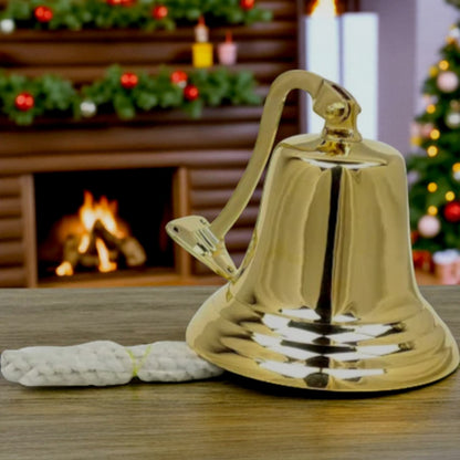 Custom engraved Brass Ship Bell Vintage Wall Mounted Doorbell | Solid Brass