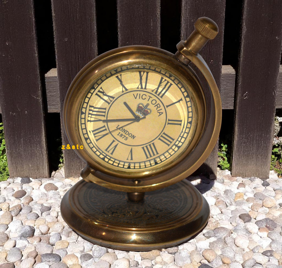 Decorative Desk Clock Classic Brass Timepiece for Study, Office, or Gift