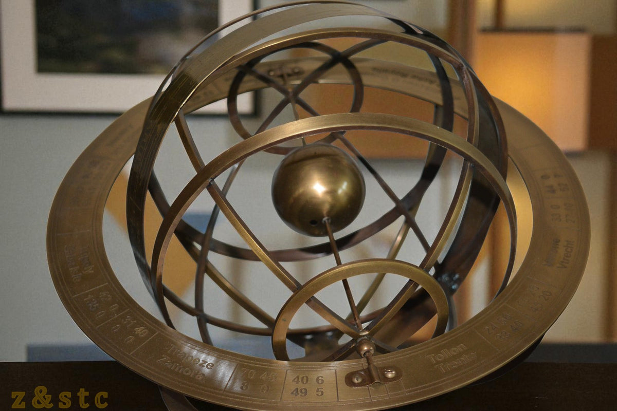 Antique Style Armillary on Wooden Tripod – Nautical & Astronomical Decor