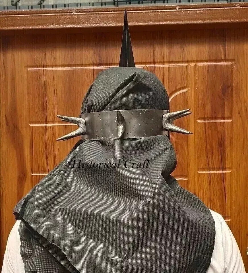 Halloween Medieval Knight Helmet | Hand-Forged 18 Gauge Steel Wearable helmet