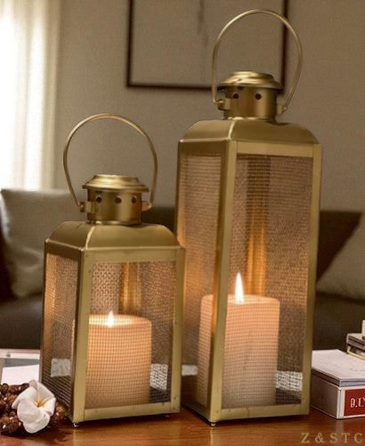 Witchlight Lantern Candle Holders – Halloween Home Decor Accents (Iron, Pack of2