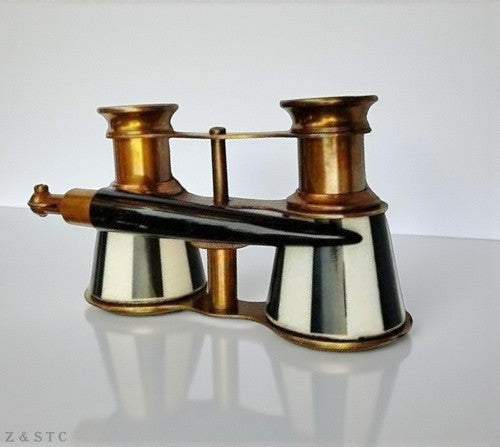 Black Opera Glasses Antique Style Theater Binoculars Collectible