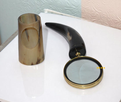 Vintage Brass Handheld Magnifying Glass Nautical Style Reader Lens