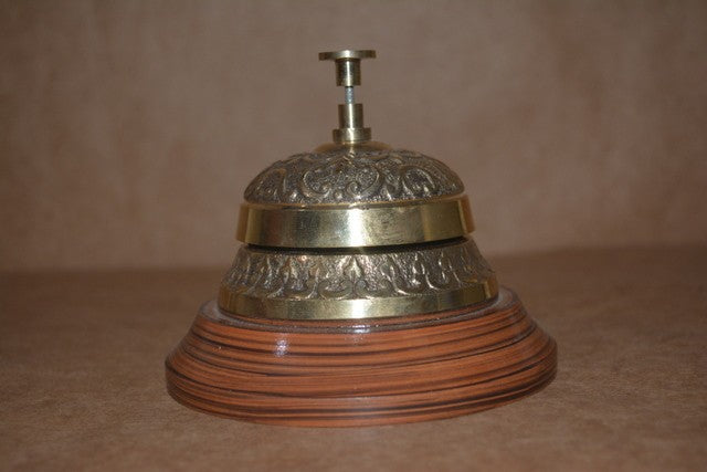 Victorian Style Service Desk Bell Ornate Solid Brass Hotel Counter Desk Bell