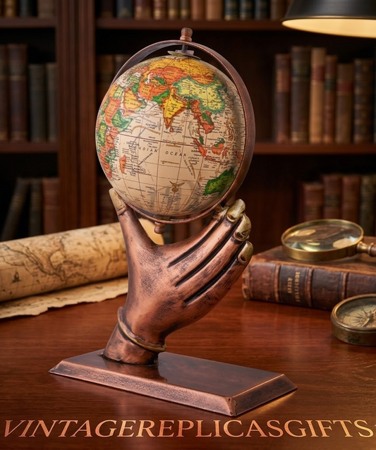 Decorative Metal Globe Table Top Showpiece Home Office Desk Decor Gift Iron Glob