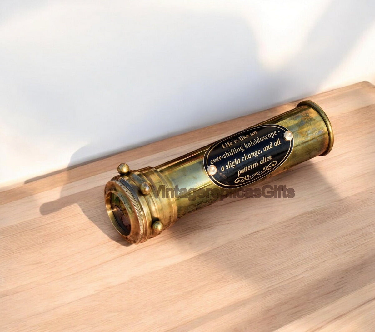 Handcrafted 5-Inch Brass Kaleidoscope – Unique Gift & Collectible