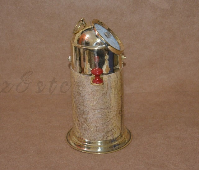 Antique Style Brass and Wood Ship’s Binnacle Compass – Maritime Collectible