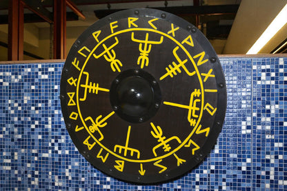Viking Warrior Shield – Compass Emblem Historical Cosplay Prop