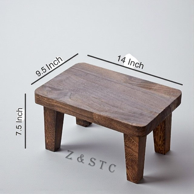 Multi-Purpose Wooden Step Stool – Safe, Durable & Compact | Non-Slip Rubber Feet