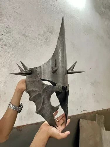 Halloween Medieval Knight Helmet – 18 Gauge Steel Wearable Armor Helmet with Pad