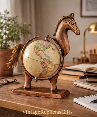 Decorative Iron Horse Statue Handpainted Metal Sculpture