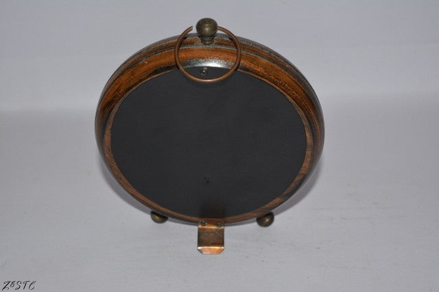 Classic 1972 Wooden Table Top Clock Antique Finish Study & Office Desk Timepiece