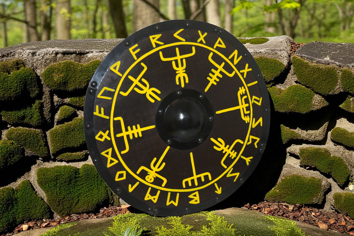 Viking Warrior Shield – Compass Emblem Historical Cosplay Prop