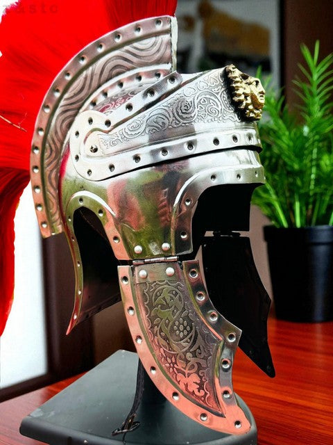 Engraved Roman Centurion Helmet – Medieval Handmade Armor Replica
