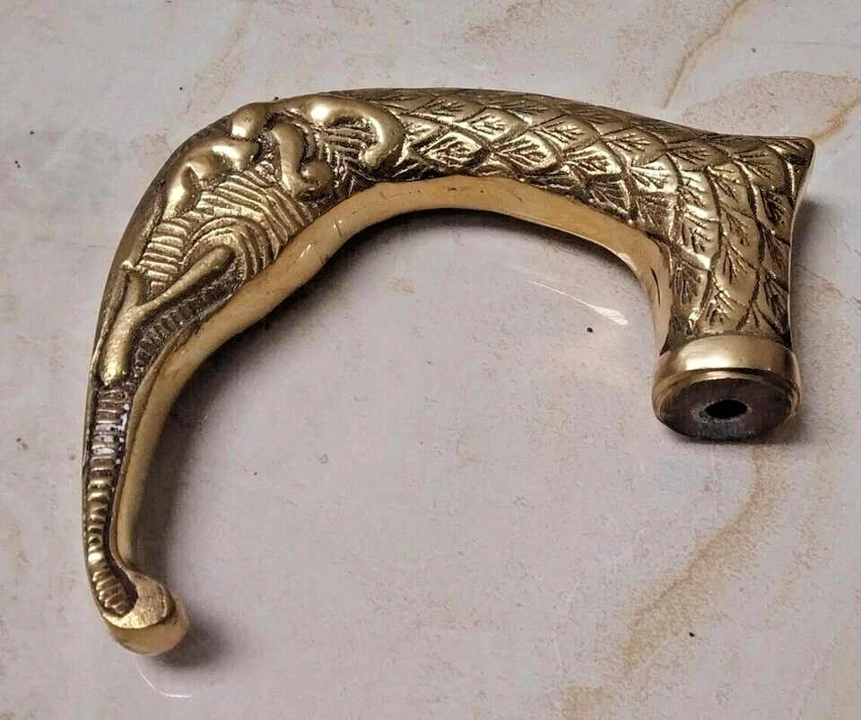 Lot of 5 Brass Walking Stick Handles – Victorian Steampunk Antique Style