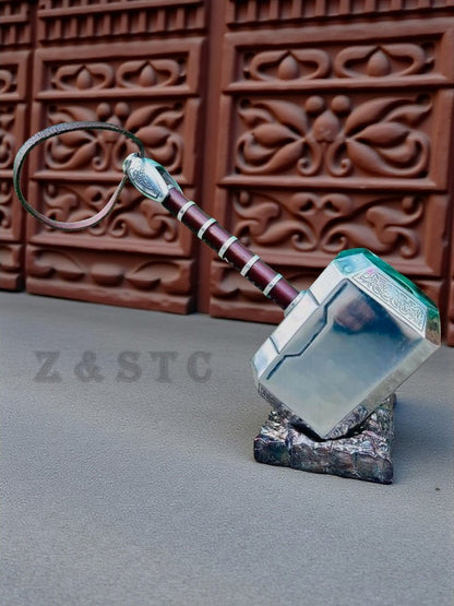 Silver Mjolnir Thor Hammer – 1/1 Scale Metal Replica | MCU Avengers Cosplay Prop