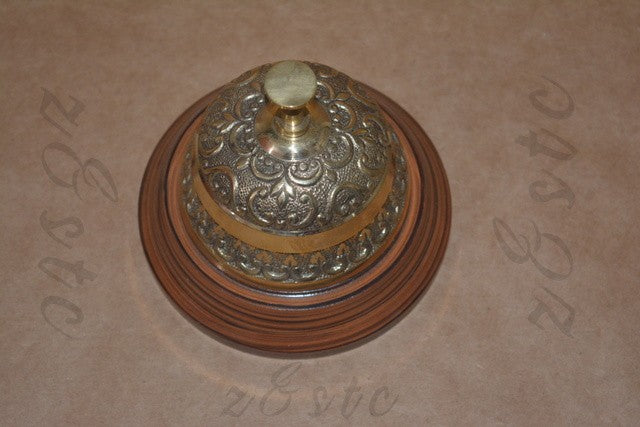 Victorian Style Service Desk Bell Ornate Solid Brass Hotel Counter Desk Bell