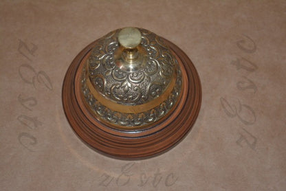 Victorian Style Service Desk Bell Ornate Solid Brass Hotel Counter Desk Bell