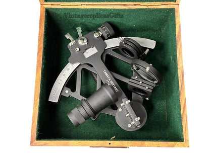 Tamaya Working Sextant - Astrolabe Ships Navigational Instrument with Wooden Box