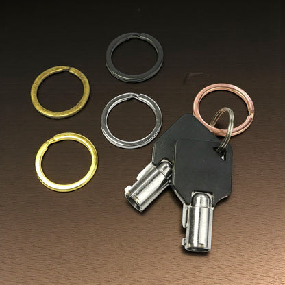 20 PCS Flat Key Rings – Metal Split Key Chain Rings, 5 Colors, 1" & 1.25" Sizes