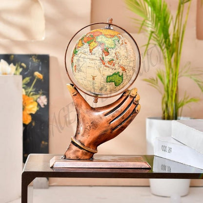 Decorative Metal Globe Table Top Showpiece Home Office Desk Decor Gift Iron Glob