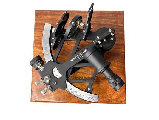 Tamaya Working Sextant - Astrolabe Ships Navigational Instrument with Wooden Box