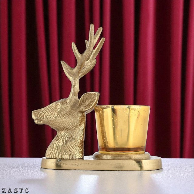 Antler Design Candle Holder – Deer Tealight Stand for Living Room Decoration