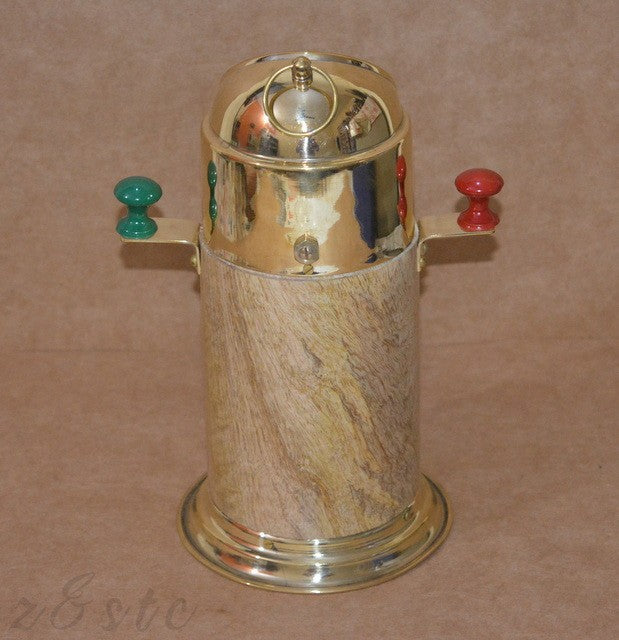 Antique Style Brass and Wood Ship’s Binnacle Compass – Maritime Collectible