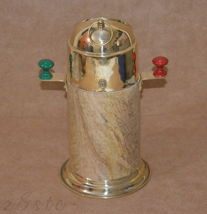 Antique Style Brass and Wood Ship’s Binnacle Compass – Maritime Collectible