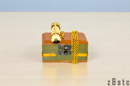 Solid Brass Kaleidoscope – Vintage Look with Elegant Wood Box