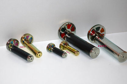 SET OF 6 HANDCRAFTED BRASS KALEIDOSCOPES VINTAGE STYLE COLLECTIBLE GIFTS