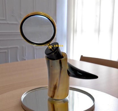 Vintage Brass Handheld Magnifying Glass Nautical Style Reader Lens
