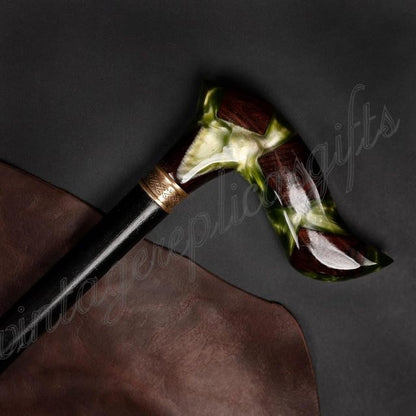 Premium Rosewood Walking Cane 36 Inch Handmade Vintage Style Wooden Stick Unisex