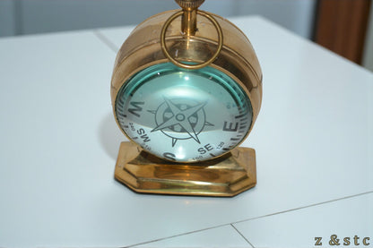 Nautical Brass Marine Clock – Antique Desk or Mantel Showpiece