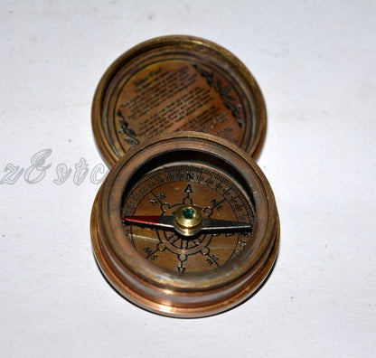 Antique Style 2.5 Inch Brass Compass – Handmade Maritime Collectible