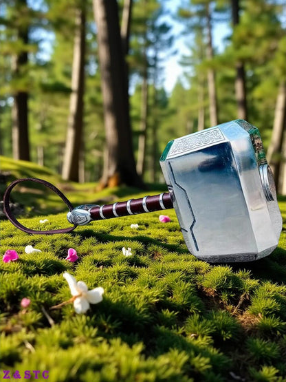 Silver Mjolnir Thor Hammer – 1/1 Scale Metal Replica | MCU Avengers Cosplay Prop
