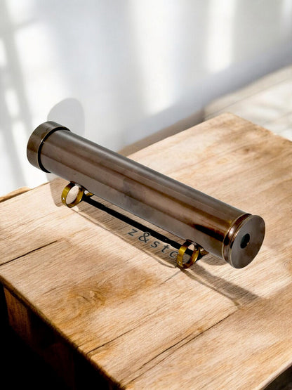 Handmade 7-Inch Brass Kaleidoscope – Antique Style Collector’s Piece
