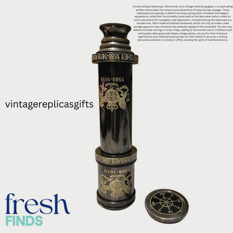 Handcrafted Brass Telescope Antique Black Finish  16 Inch Maritime Display Piece