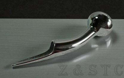 Solid Brass Chrome Finish Heavy Cane Handle Collectible Walking Stick Part