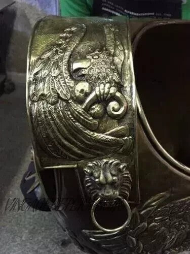 Brass Medieval Roman Chest Armor Reenactment Cuirass With Roman Helmet