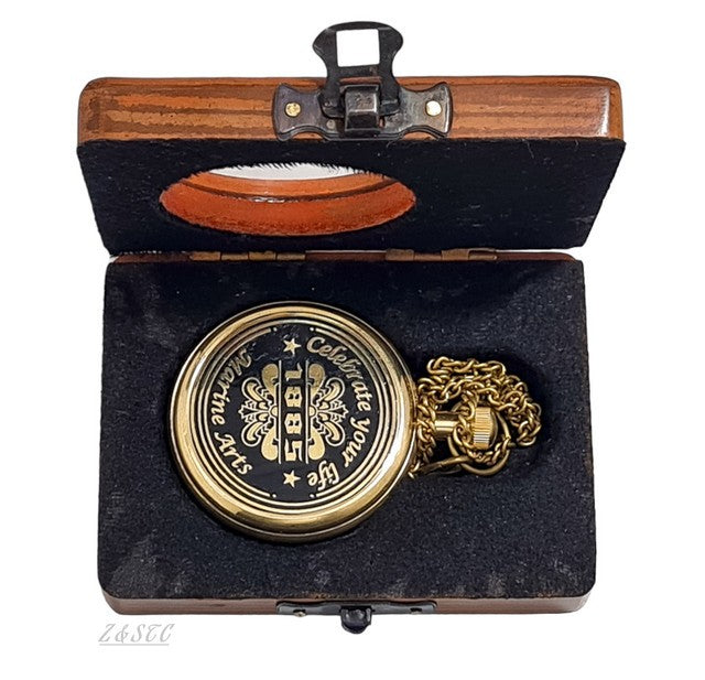 Elegant Vintage Pocket Watch – Brass Finish with Roman Dial & Gift Box