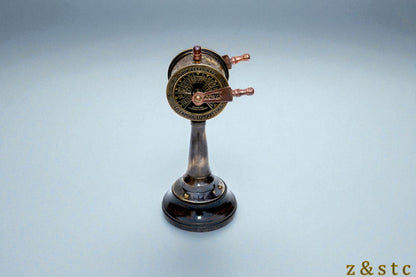 Antique Brass 7-Inch Ship Telegraph Maritime Themed Nautical Display