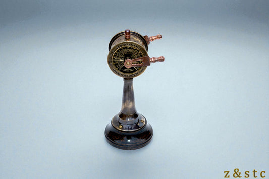 Antique Brass 7-Inch Ship Telegraph Maritime Themed Nautical Display
