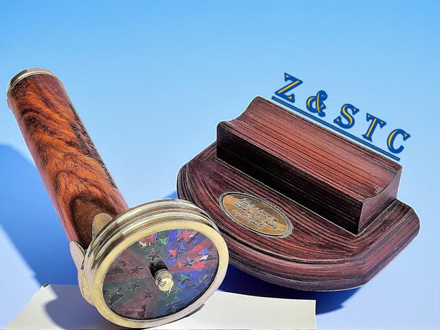 Customized Brass Kaleidoscope | Handmade Multicolored Kaleidoscope Gift |