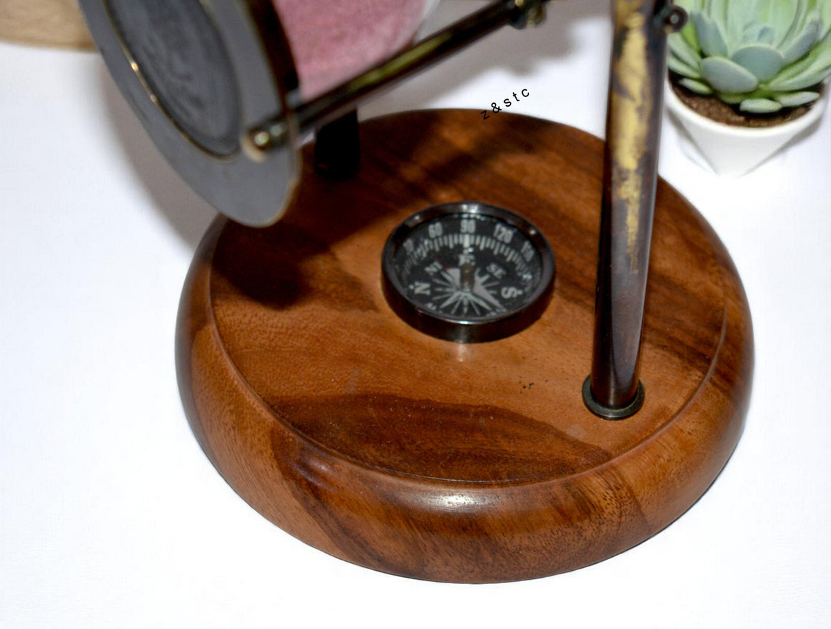 Antique Style Brass Sand Timer – 5 Min Hourglass Desk Decor